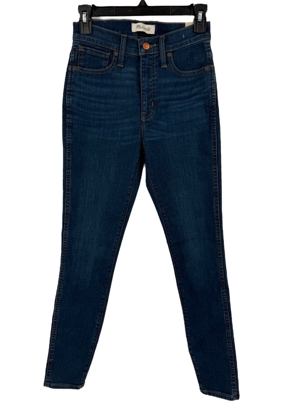 Madewell jeans blue 10" high rise skinny size 25 NEW